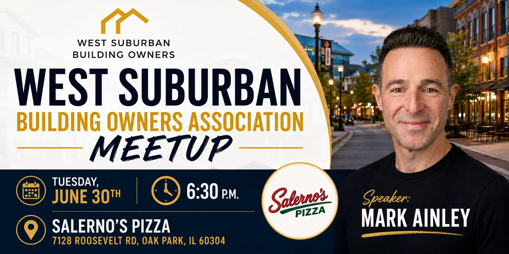 West Suburban Building Owners Association Monthly Meetup Featuring Mark Ainley